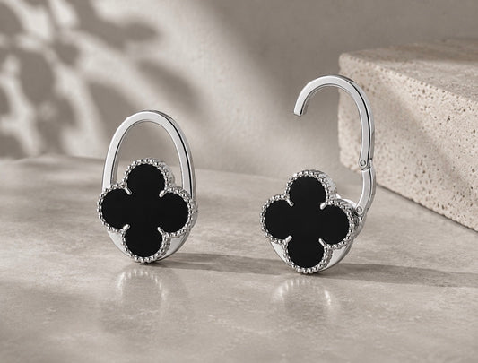 Silver Clover Handbag Hook